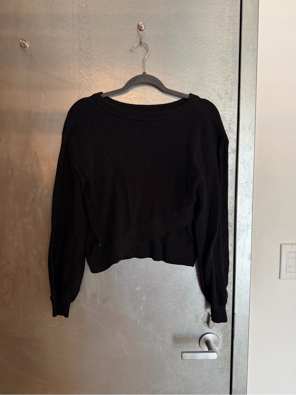 lululemon athletica Black Reversible Crossover Sweater
